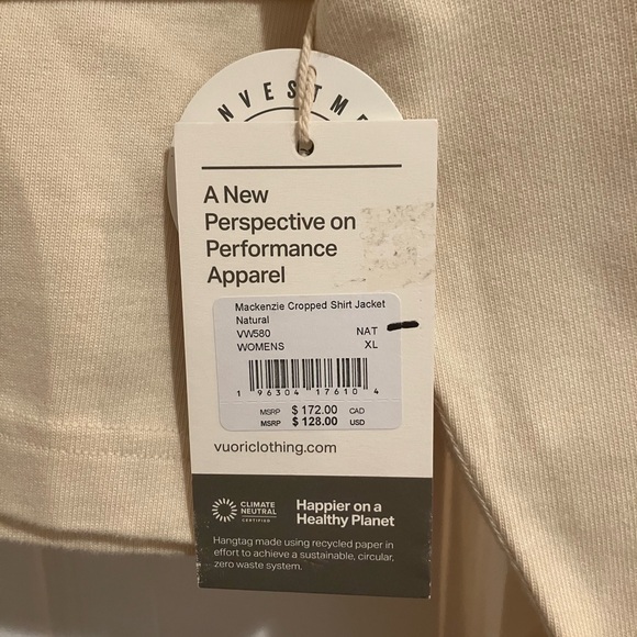 Vuori Mackenzie Cropped Shirt Jacket, Size XL - Picture 5 of 6